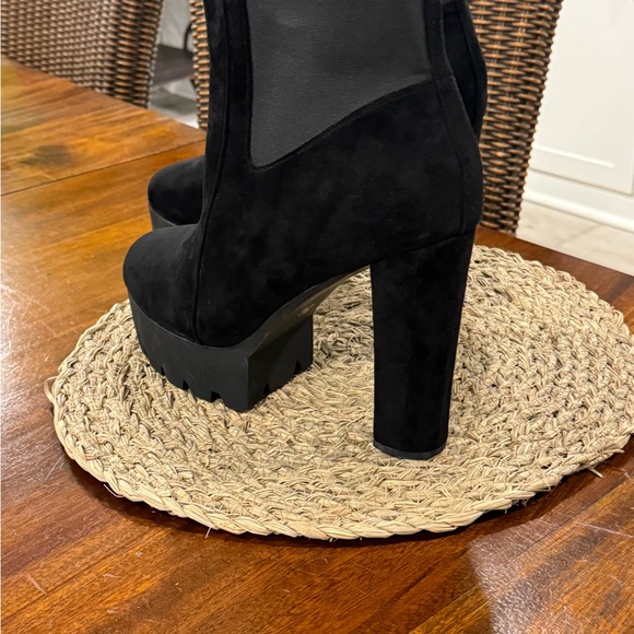 Only Maker Black Suede 5.5” platform bootie size 13 - Picture 2 of 4